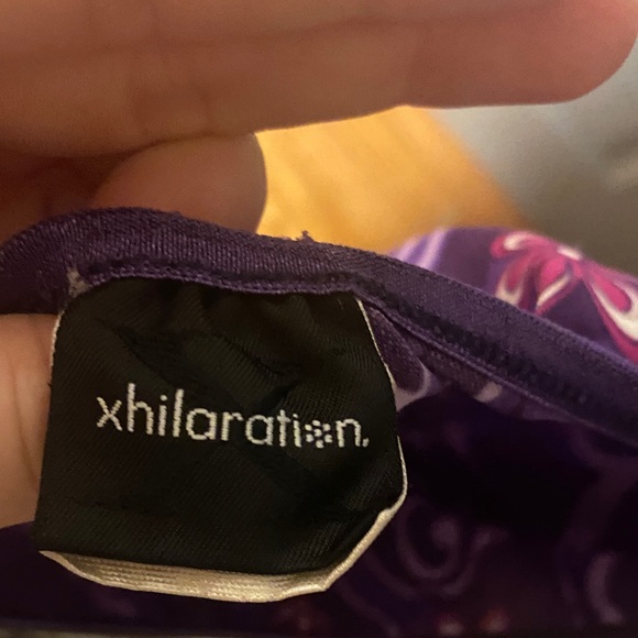 Vibrant Y2K xhilaration Purple Floral Swirl Skirt Barbie whimsy size small - Picture 3 of 5